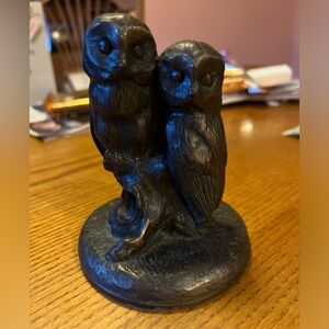 Genesis Fine Arts Bronze Owls Signed, Cold Cast, Statue, Collectible
